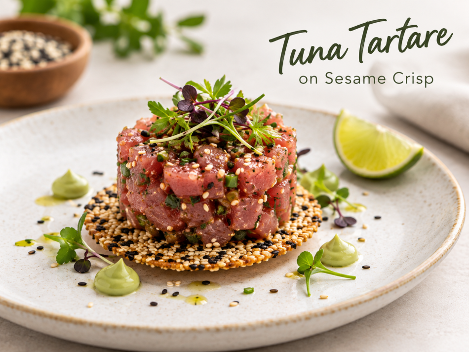 Tuna Tartare on Sesame Crisp