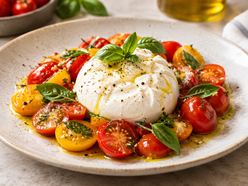 jaise Burrata con Pomodori